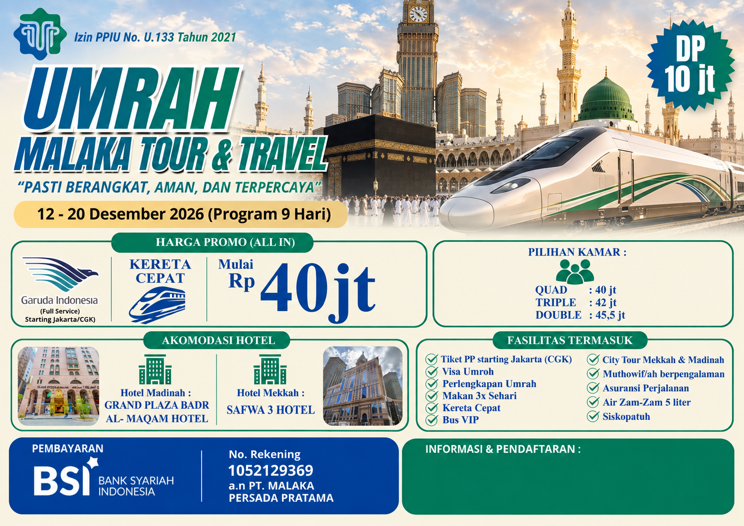 Brochure Umrah Desember 2026 Malaka Tour & Travel